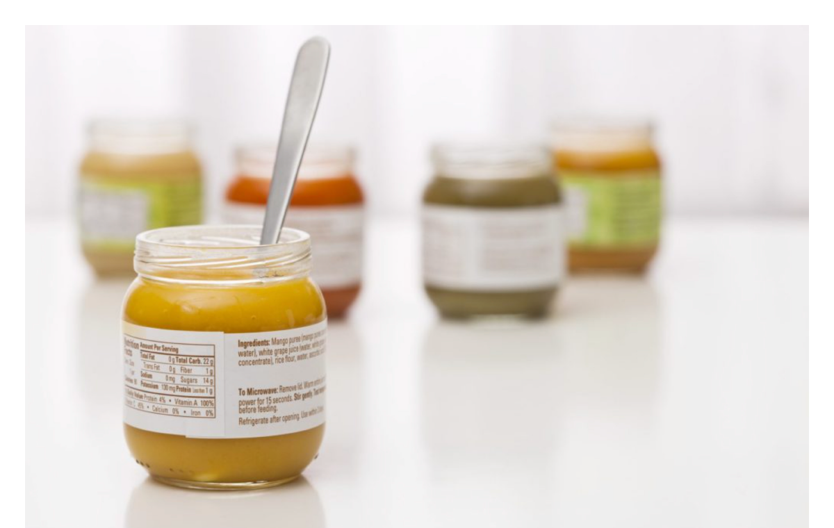 Image commercial baby foods in jar 